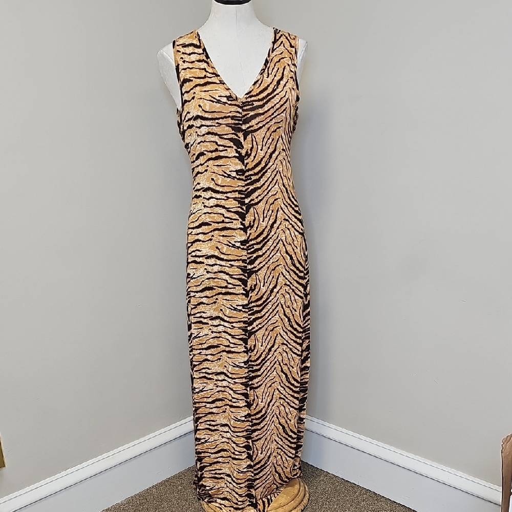 Wild Stripe Sleeveless Maxi Dress